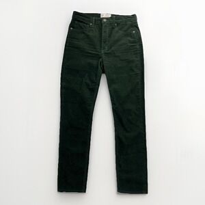 GAP Vintage Slim High Rise Green Corduroy Pants 28x28  6L Stretch Womens